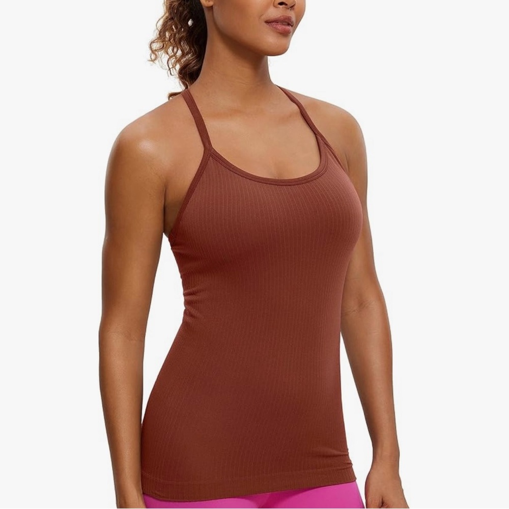 NWT CRZ YOGA  Fitted Tank Top with removable cups